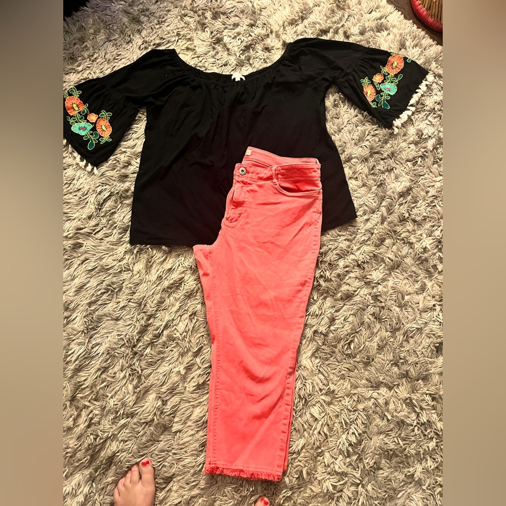 2 piece set - Boho top & bottoms